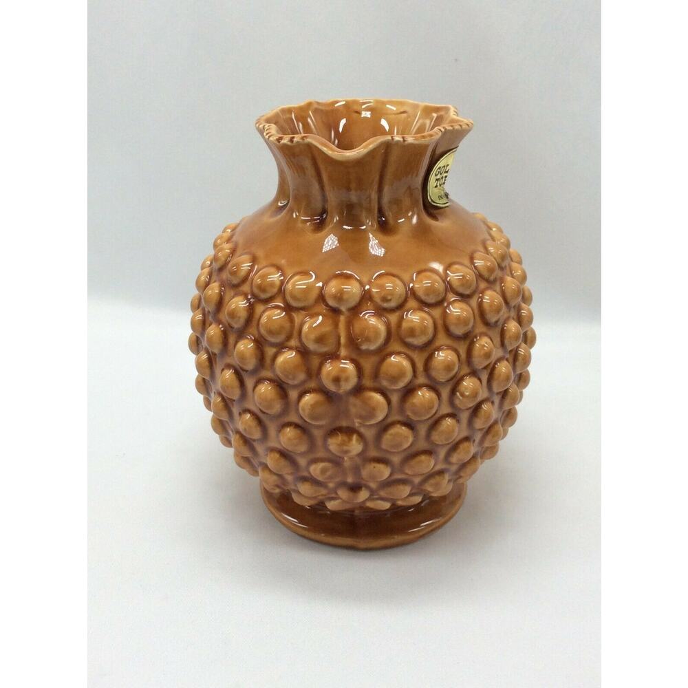 Inarco Hobnail Pottery Ruffled Pitcher - Picture 3 of 9